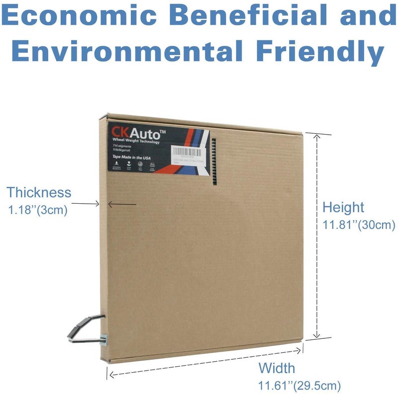 CKAuto 0.25 أونصة، أسود، أوزان عجلات لاصقة على شكل لفافة، 5 كجم/ 11 رطل/ لفافة، 715 قطعة، جودة OE - Image 5